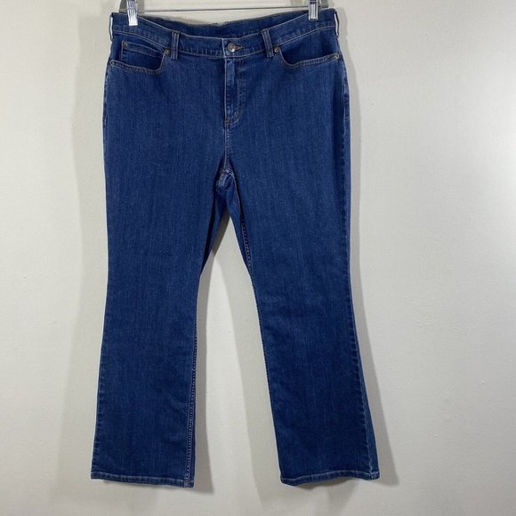 Duluth Trading Denim - Duluth Trading Women’s Boot Cut Jeans Size 16X29 Blue Stretch Mid Rise